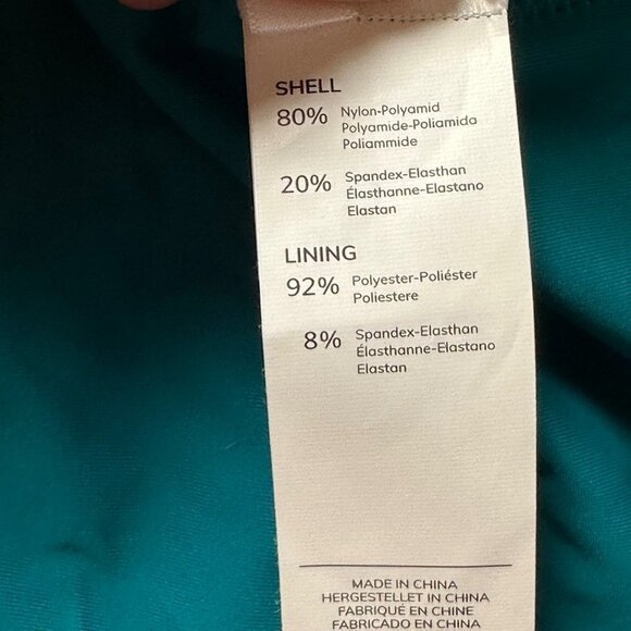 Cupshe Ruffled Neck Deep V Ruched Lace Up One Piece Swimsuit Size XXL Teal Blue - Picture 6 of 8